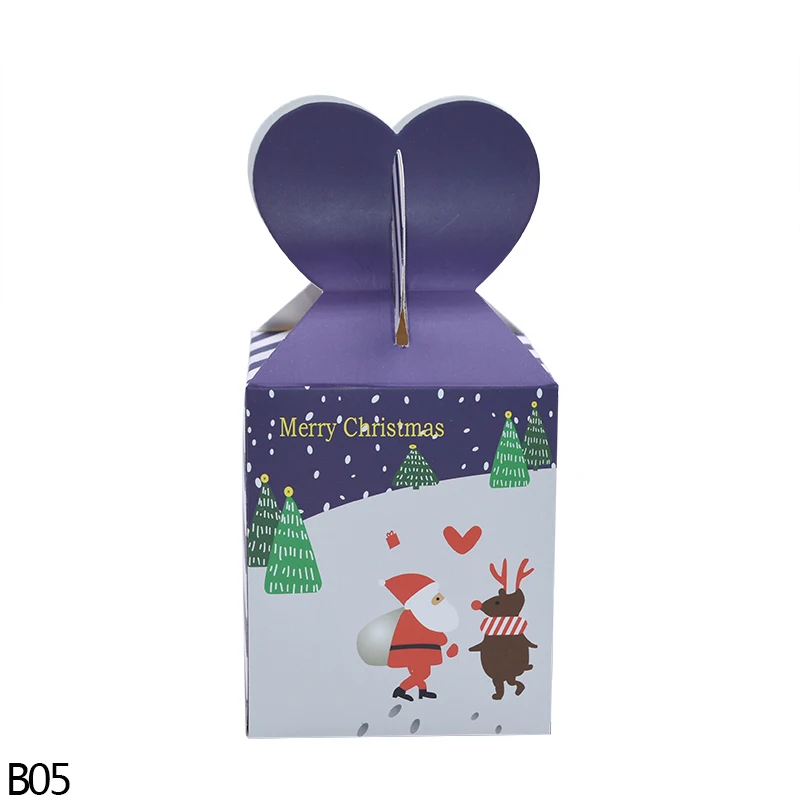 5 шт. подарочные коробки для рождественских конфет, сумки для упаковки печенья с рождественским Рождеством, подарочные коробки для гостей с яблоком, вечерние упаковочные коробки