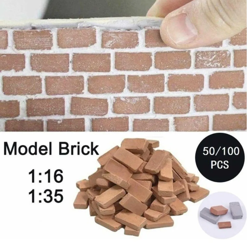 

1/16 1/35 Scale Simulation Miniature Porcelain Red Brick Model Toy Sand Table Building Diorama Scenery Sand Scene Scenery