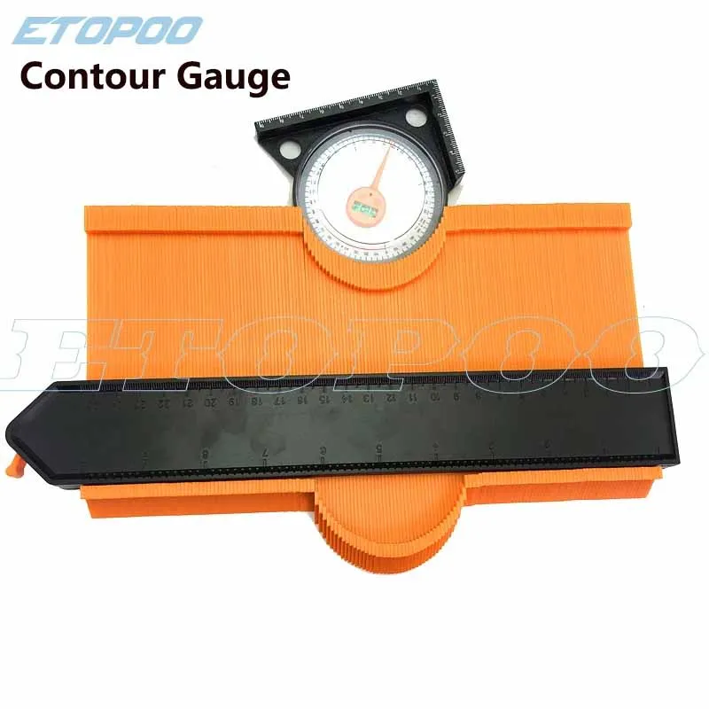 Orange Plastic Profile Copy Duplicator Template Wood Mark Contour Gauge 