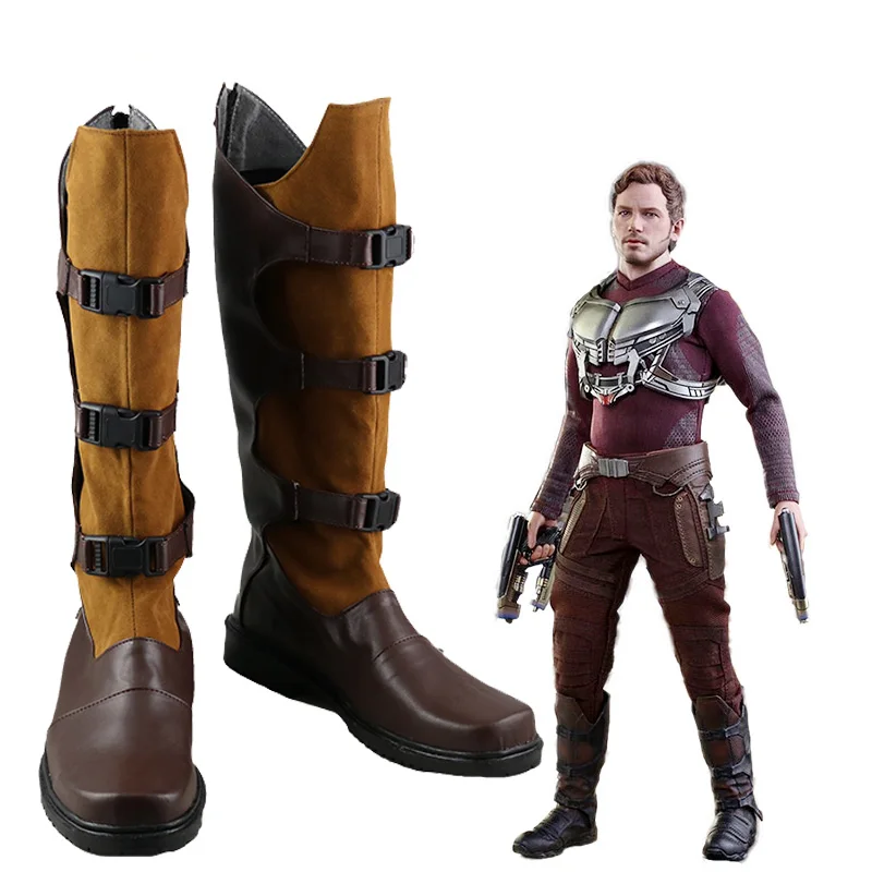 Costumebuy стражи Галактики Звездный Лорд Питер Квилл обувь для косплея Хэллоуин костюм реквизит аксессуары для ботинок индивидуальный заказ