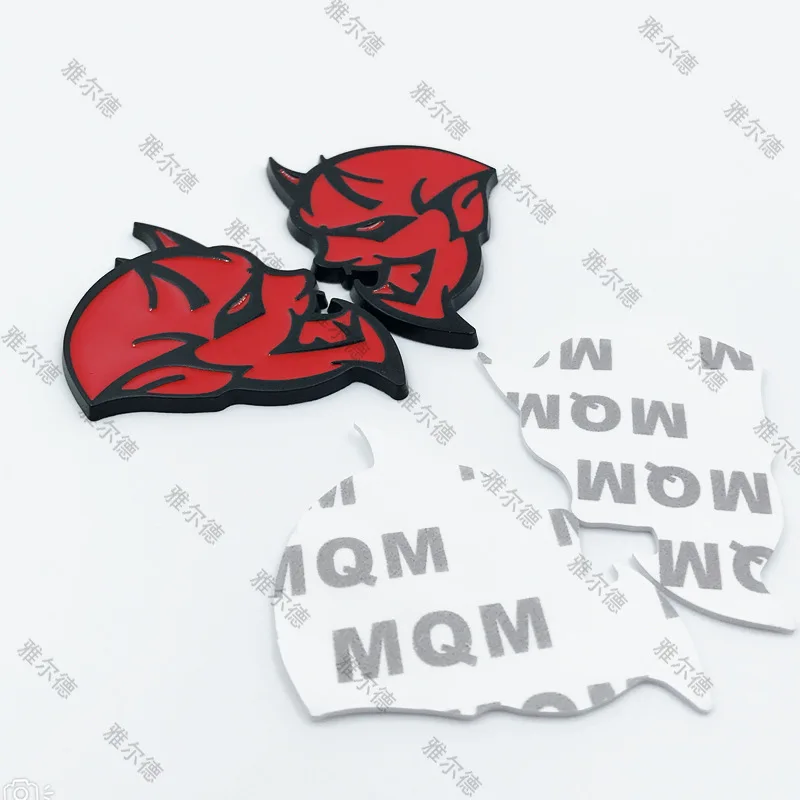 Автомобильный Замок с логотипом Demon Hell Cat Металлическая Автомобильная наклейка