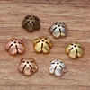 50pcs Rose Gold Silver Color 13*5mm Copper Flower Bead Caps Flower Filigree Loose Spacer Bead End Caps For DIY Jewelry Making ► Photo 3/5