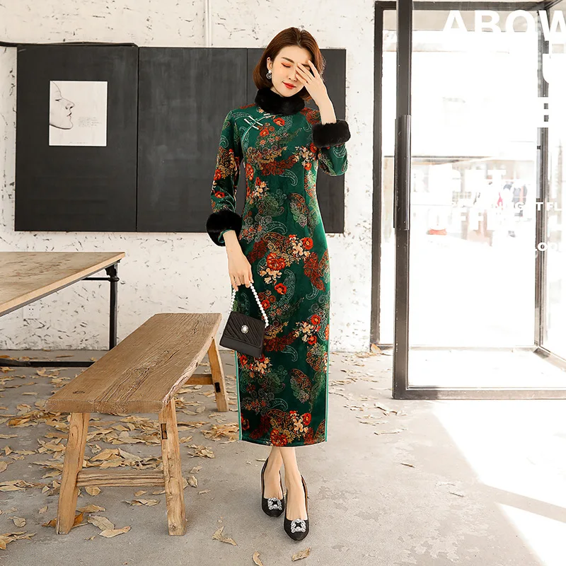 Китайское традиционное винтажное женское розовое Qipao с высоким разрезом вечерние платья для выпускного вечера элегантные Феникс Cheongsam восточные длинные платья