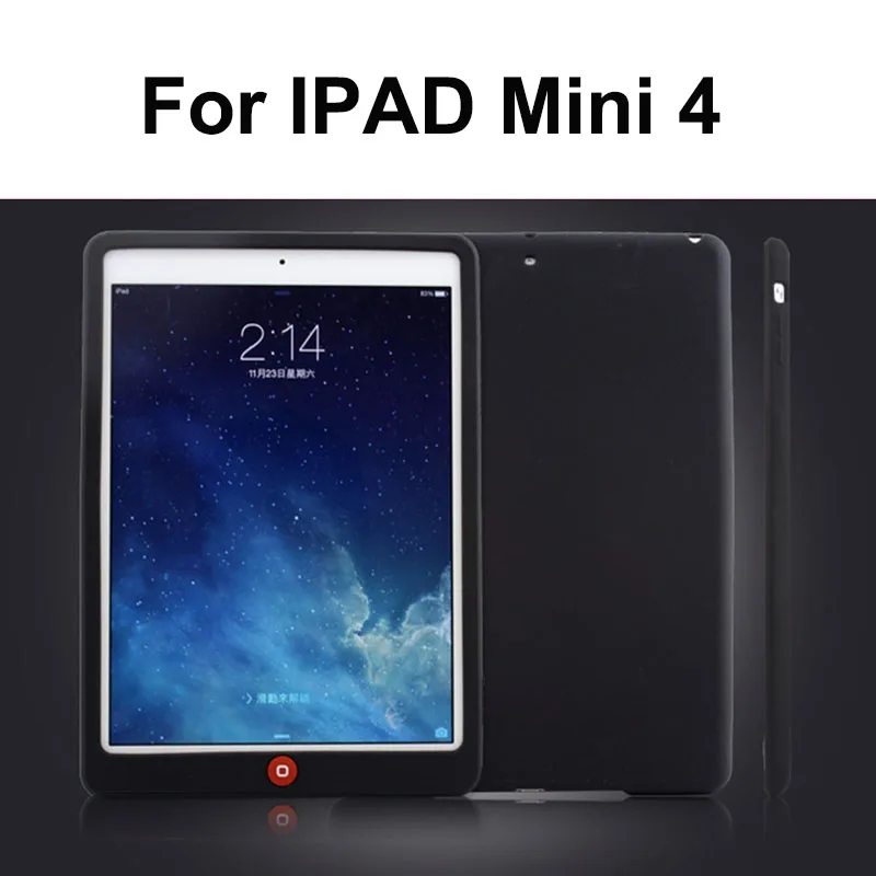 7,9 дюймов детский ударопрочный чехол для планшета для iPad Mini 1 2 3 Мягкий Силиконовый прочный Чехол на заднюю панель защитный чехол для iPad Mini 4 Чехол - Color: mini 4 black