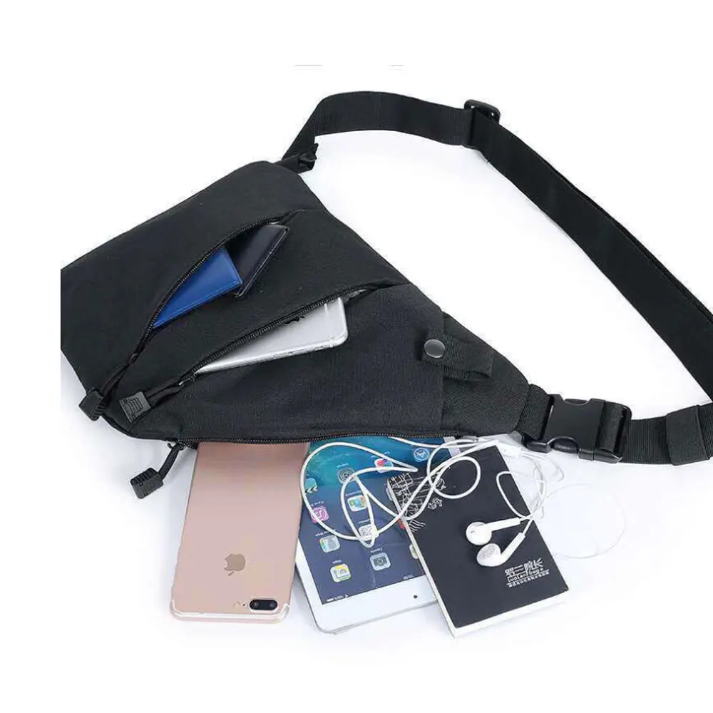 Concealed Tactical Bag Storage Gun Bag Holster Men's Left Right Nylon Shoulder Bag Anti-theft Chest Bag Hunting Sling XA696WA