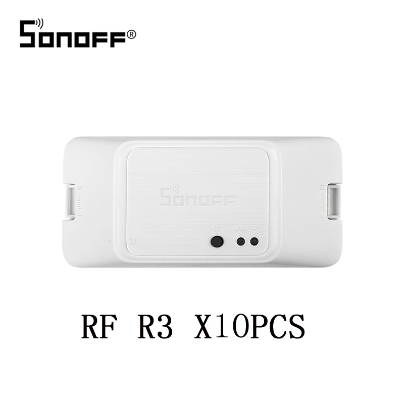 RFR3 10PCS SONOFF RF R3 Smart RF управление RM 433 МГц переключатель Wi-Fi 100-240 В DIY приложение Ewelink Автоматизация работает с Alexa Google Home - Комплект: RFR3 10PCS