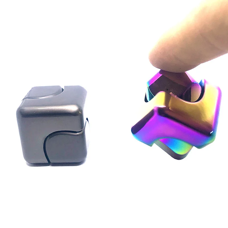 

Finger Magic Cube Gyroscope Cube Dice Electroplating Finger Rotating Gyro Small ABS Cube EDC Decompression Toys Finger