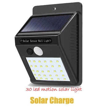 

1-4Pcs 30 LED Solar Powered Wall Light PIR Motion Sensor Street Outdoor IP65 Waterproof Pathway Garden Fence Lamp With 3Modes en