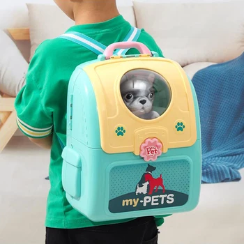 

Pretend Animals Cartoon Dog Cat Toys Realistic Pet Vet Play Kit Play Toy Educational Interactive Kids Christmas Birthday Gift