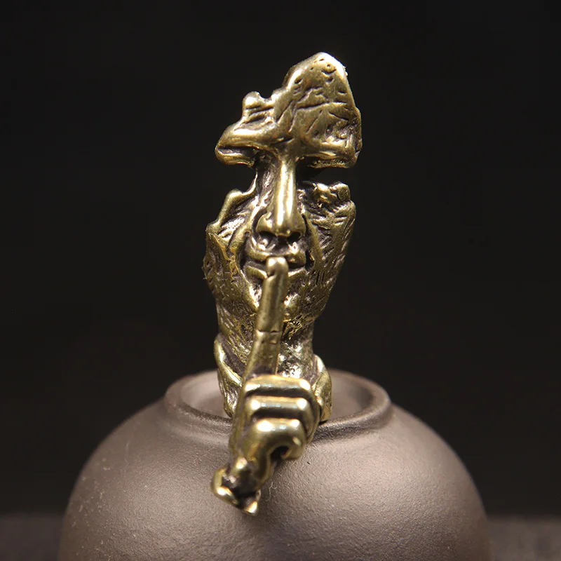 brass quiet keychain pendant (5)