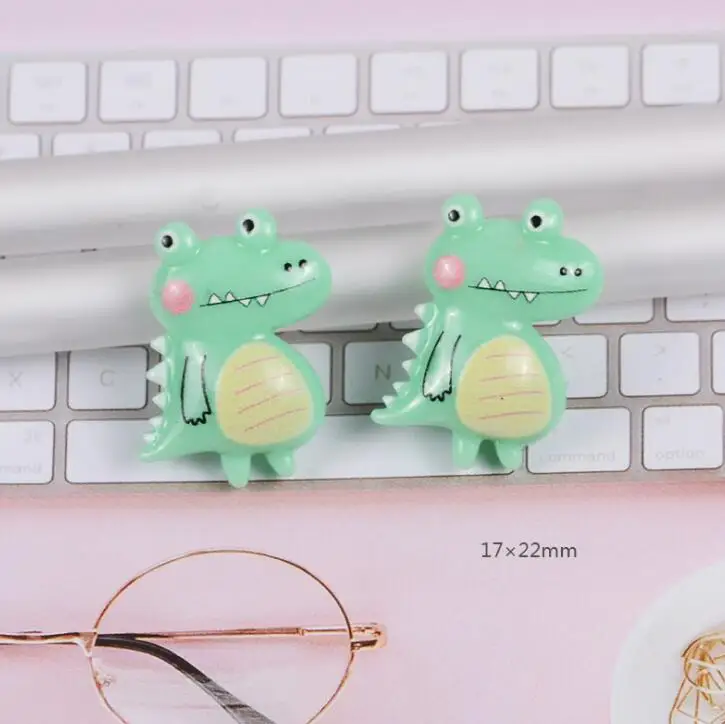 20 шт./партия Kawaii динозавр плоские резиновые Кабошоны Скрапбукинг для Hairbow центральное украшение DIY аксессуары для телефонов