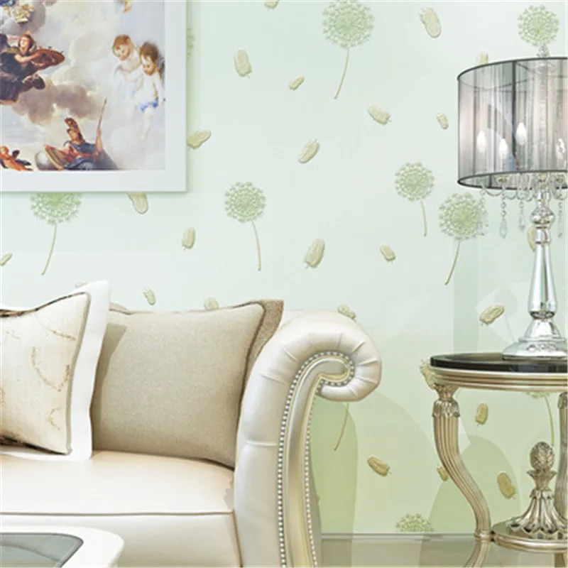 

Modern Simplicity 3D Dandelion Wallpaper Rural Style Wall Paper Roll For Home Deco Bedroom Living Room Non-woven Wallpapers