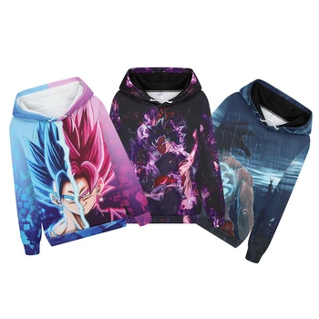 

Fashion Anime Full Color Hoodie Dragon Ball Super Saiyan Son Goku Cosplay Hooded Sweatshirt Pullover Spring Fall Coat