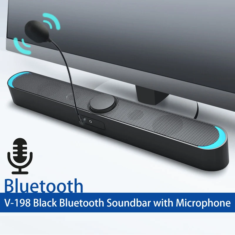 Звуковая панель для домашнего кинотеатра настольная колонка с Bluetooth микрофоном