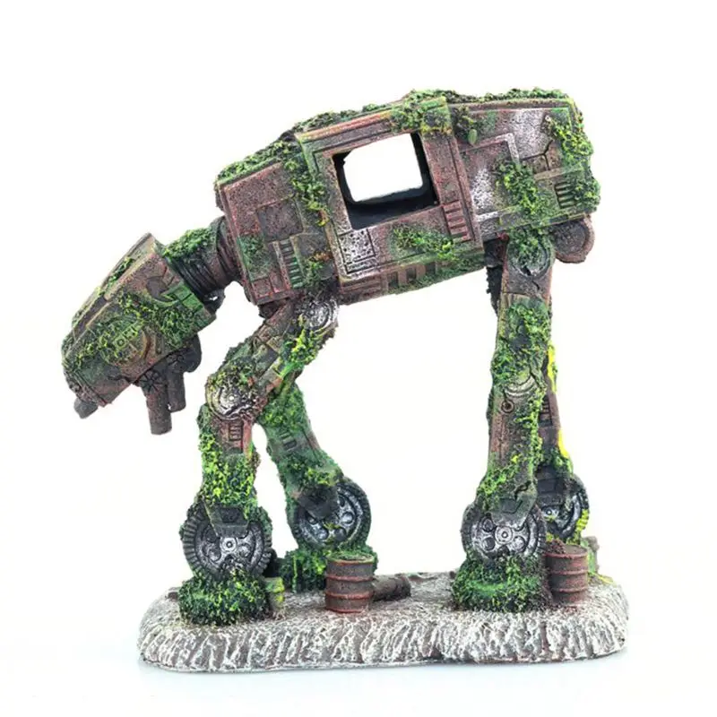 Autobot робот собака форма аквариума Пейзаж украшения моделирование аквариума украшения изделия из смолы экологически чистые питомцы