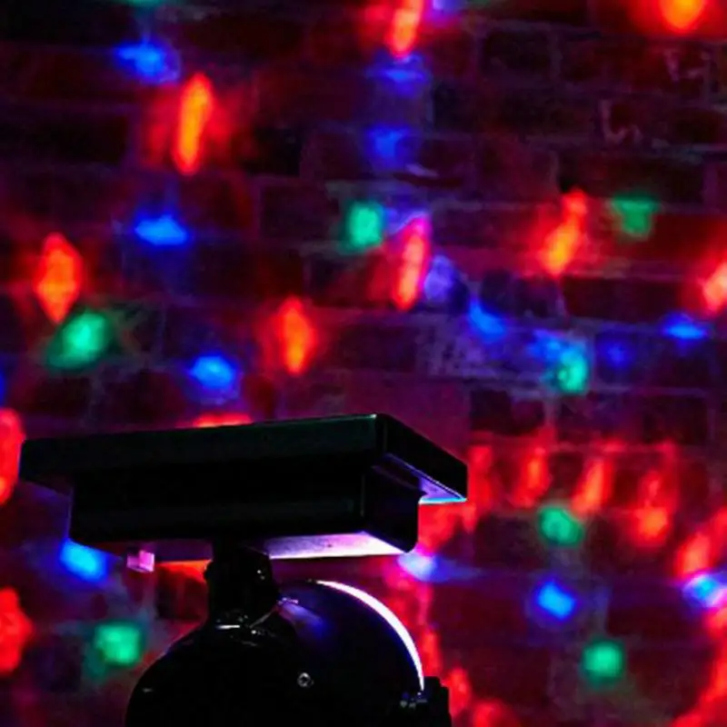 Вращающийся на солнечных батареях RGB кристалл магический шар Диско сценический светильник для рождественской вечеринки лампа для наружного сада лужайка лазерный проектор лампа