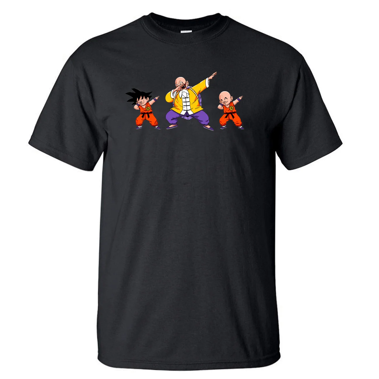 Dabbing Dragon Ball Футболка мужская Мастер Роши Гохан японского аниме футболки летние хлопковые хип хоп с коротким рукавом черные футболки