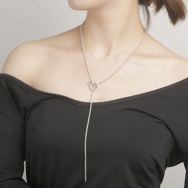 

925 Sterling Silver Vintage Chains Necklaces For Women With Popcorn Chain colar collier femme New Year Gifts 14.9g