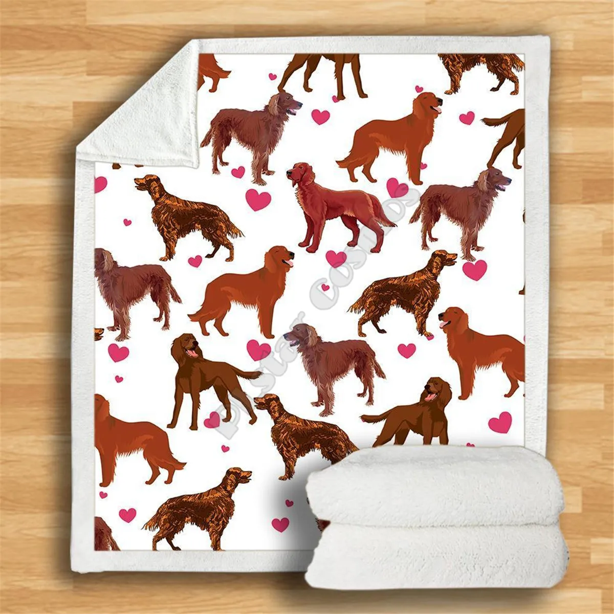 

Милое ирландское Флисовое одеяло Love, 3D покрывало из шерпы с принтом, домашний текстиль для кровати