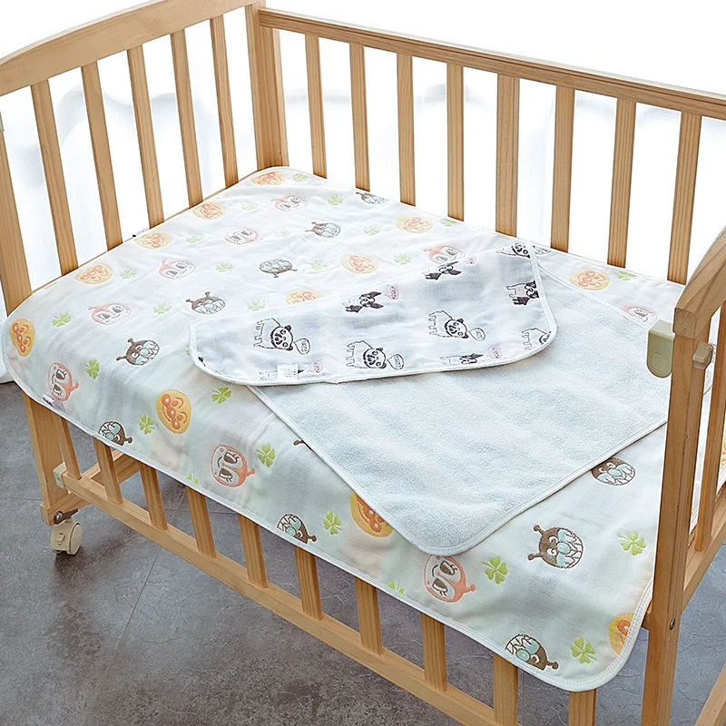 

70*100cm Pure Cotton +Waterproof EVA Layer Baby Changing Mat Urine Pad Bebe Infant Nursing Mat Cover Cute Diaper Stroller Pad