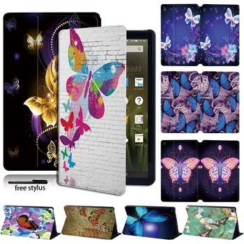 

Stand Tablet Case For Amazon Fire 7 (5/7/9th) Amazon HD8 (6/7/8th) Amazon HD10(5/7/9th ) Slim Tablet Case+Free Pen