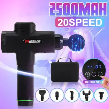 

LCD Display Massage Gun Deep Muscle Massager Muscle Pain Body Massage Exercising Relaxation Slimming Shaping Pain Relief