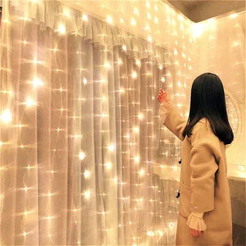 

Christmas LED fairy lights garland curtain string lights Remote control included Home decoration bedroom window Holiday lighting