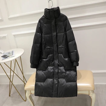 

2020 Long Jackets Women 90% White Duck Down Parka Winter Blue Down Coats Female Yellow Down Thick Warm Outerwear Kurtka Puchowa