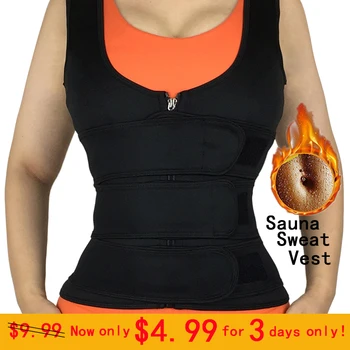 

Waist Trainer Neoprene Body Shaper Women Slimming Sheath 3 Belt Sweat Vest Fat Burning Corset Sauna Vest Trimmer Belt 80