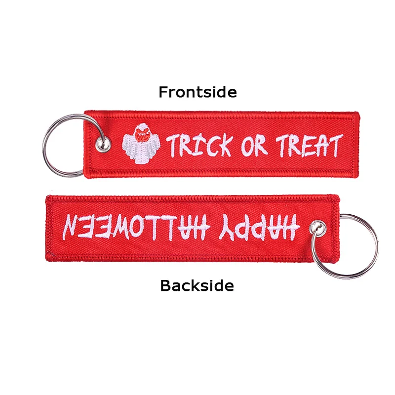 Брелок для ключей TRICK или TREAT для мотоциклов Emboriderry подарок на Хэллоуин