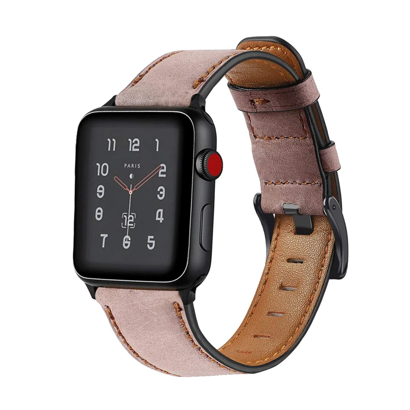 Ретро-стиле, из натуральной кожи, ремешок для apple watch 5 4 полосным 44 мм 40 мм, 42 мм, 38 мм, версия ремень наручных часов iwatch серии 5/4/3/2/1 браслет аксессуары
