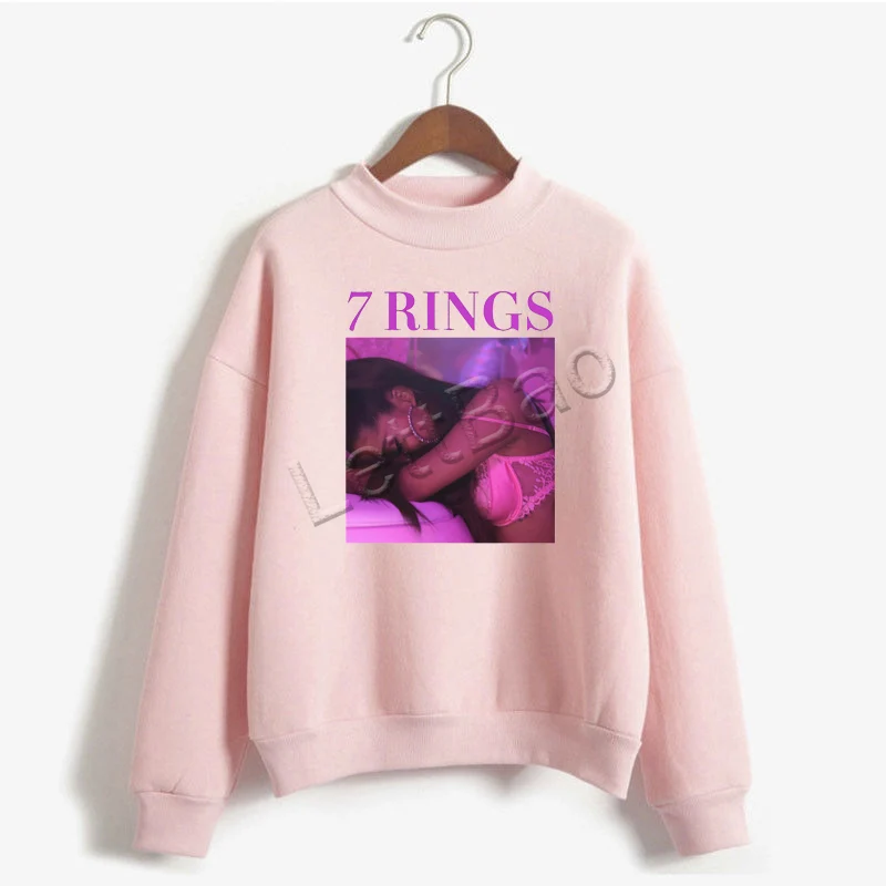 

Ariana Grande 7 Rings Hoodies Women 2019 Concert Jumper Fashion Sweatshirt Spring Hipster Pullovers Fans White Shirt Girl