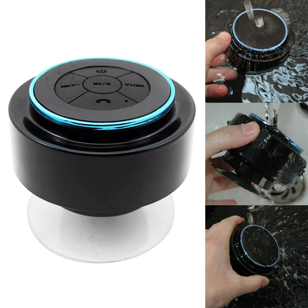 Присоска беспроводной Bluetooth динамик ABS водонепроницаемый пылезащитный без потерь объемный звук стерео портативный мини кнопка сенсорный