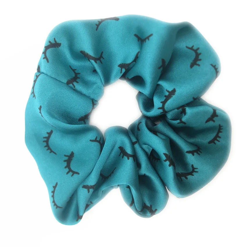 20pcs 22 Colors Silk Satin Eyelash Scrunchies Girls Elastic Rubber Band Accessories Scrunchies Headwear Hair Tie Ponytail Holder large hair clip