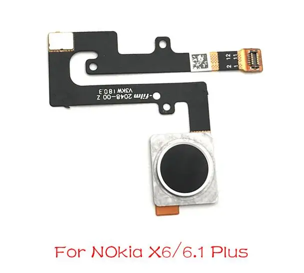 6.1 Plus X6 Black Новая кнопка Home для Nokia 5 6 8 7 5,1 Plus 6,1X5X6 сенсорный датчик отпечатков пальцев гибкий кабель запасные части - Цвет: 6.1 Plus X6 Black