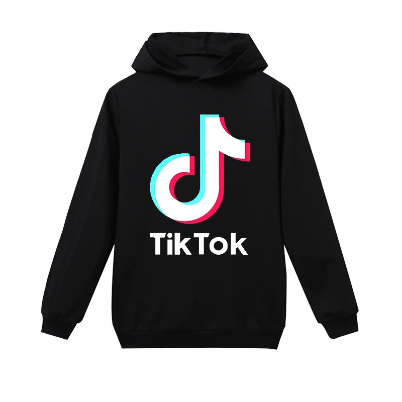 TikTok/детское хлопковое пальто для мальчиков и девочек с изображением героев мультфильма «Alan Walker», «Deadpool apex legends Venom» футболка с капюшоном и длинными рукавами - Цвет: H1244-black