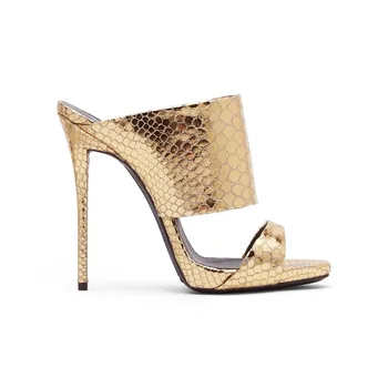 

Sexy sandals Golden Fish Mouth mesh women's shoes thin heel Sexy Fish Mouth back shoes banquet shoes