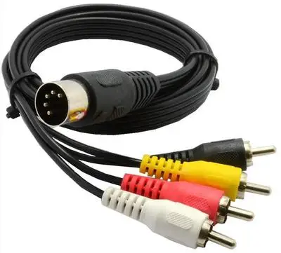 

5 Pin Male Din Plug to 4 x RCA Phono Male Plugs Audio Cable free shipping