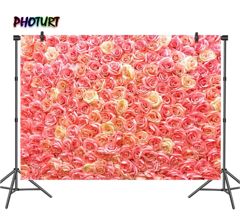 PHOTURT Rose фотофоны День Святого Валентина свадьба свадебный душ фото фон розовый