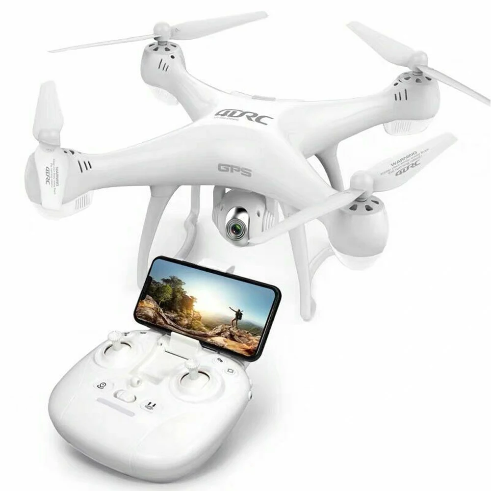 

4DRC HD FPV Camera Drone Wide Angle Professional High Definition Quadcopter White GPS Navigation RC Helicopter Remote Control