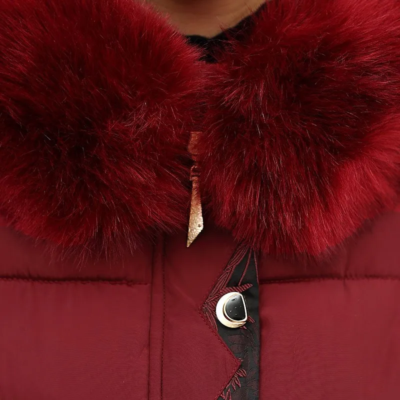 

Winter Short Mom Middle-aged Women Wear 40-Year-Old 50 Thick Warm Cotton-padded Clothes Winter Cotton-padded Jacket Coat outside