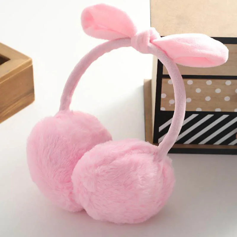 M07 Pink Calymel женские пушистые наушники зимние теплые мягкие плюшевые наушники унисекс новые милые наушники рождественские подарки меховые наушники - Цвет: M07 Pink