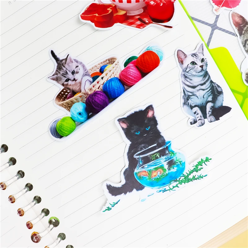 17 шт Kawaii милый кот стикер s детская игрушка водонепроницаемый для DIY ноутбука