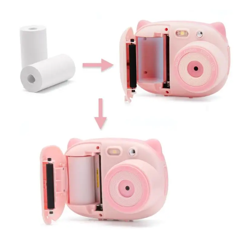 Дети P02 WiFi 1080P Дети Мини Милая цифровая камера DIY фото печать видео регистратор видеокамера большая голова наклейка подарок камера s