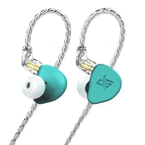 Наушники AUGLAMOUR F300, 0,78 мм, штекер, Pro, HiFi, музыкальный монитор, DJ, спортивные наушники-вкладыши для MP3, MP4, PC, телефонов - Цвет: Зеленый