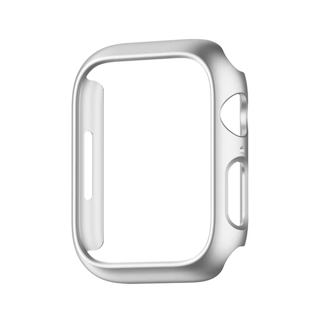 Compatible  Apple Watch Case 45mm Series 7,Hard PC Bumper Protective Cover Frame,NO Screen Protector,for iWatch Series 7 41mm Silver