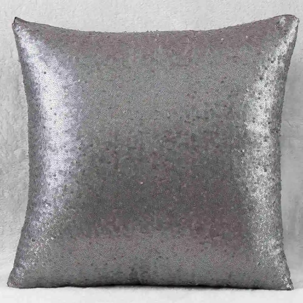 Новинка 8 стилей однотонный блестящий чехол для подушки с блестками наволочка