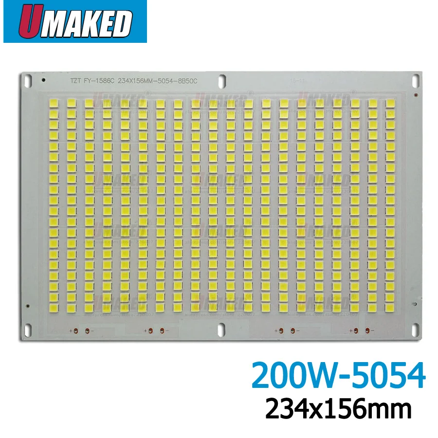 Полная мощность 200 Вт источник прожексветильник яркость лм led PCB алюминиевая