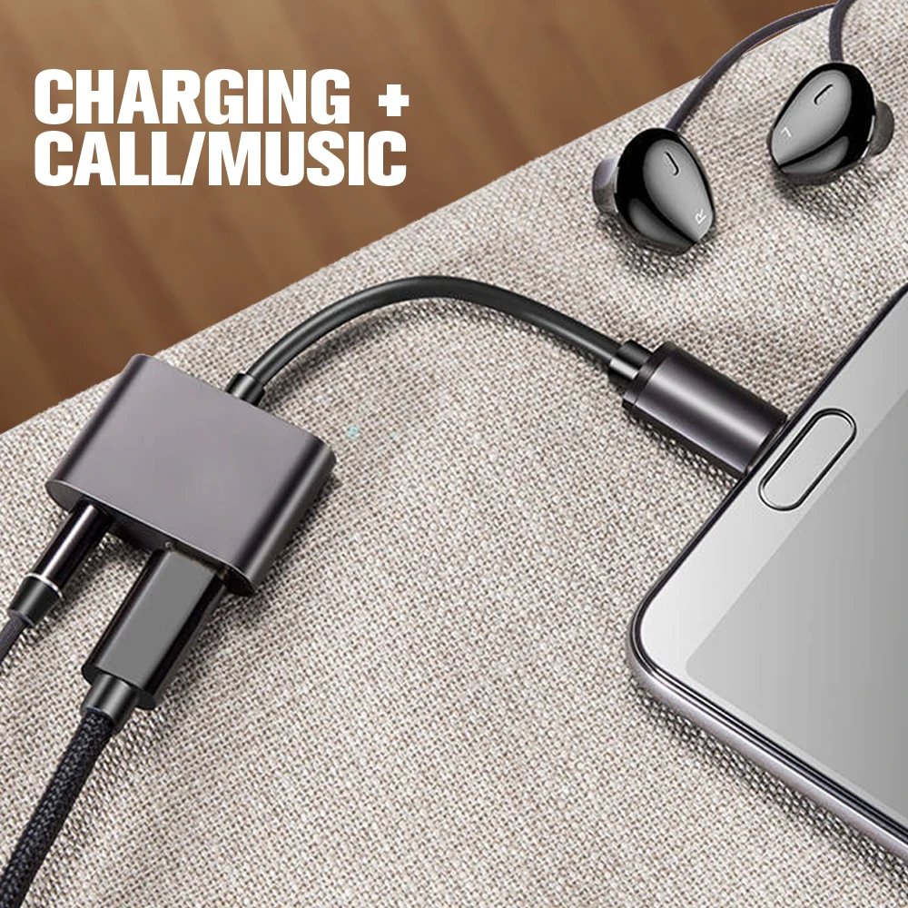 ANKNDO 3в1 usb type C до 3,5 мм Jack адаптер USB-C конвертер type-C Быстрая Зарядка адаптер AUX аудио Музыка кабель для наушников