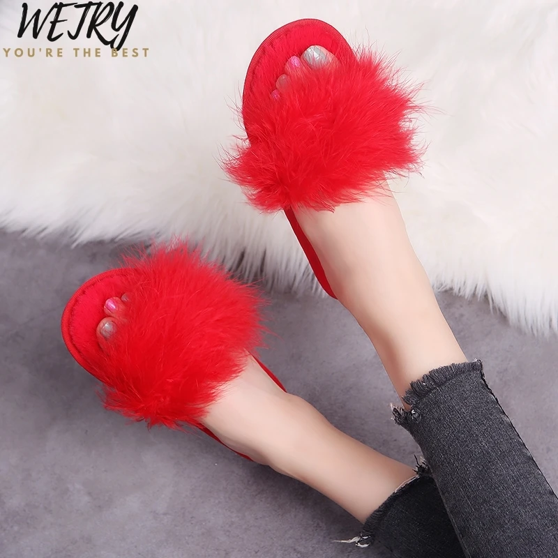

2020 New Spring Summer Autumn Winter Home Cotton Plush Slippers Women Indoor Floor Flat Shoes zapatos de mujer Free Shipping